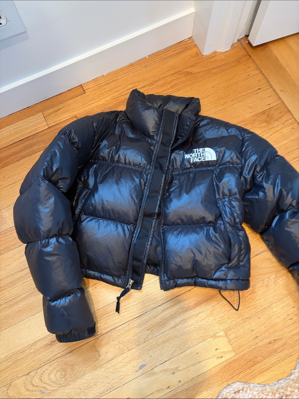 The North Face Women's Shiny Black Short Puffer Jacket
